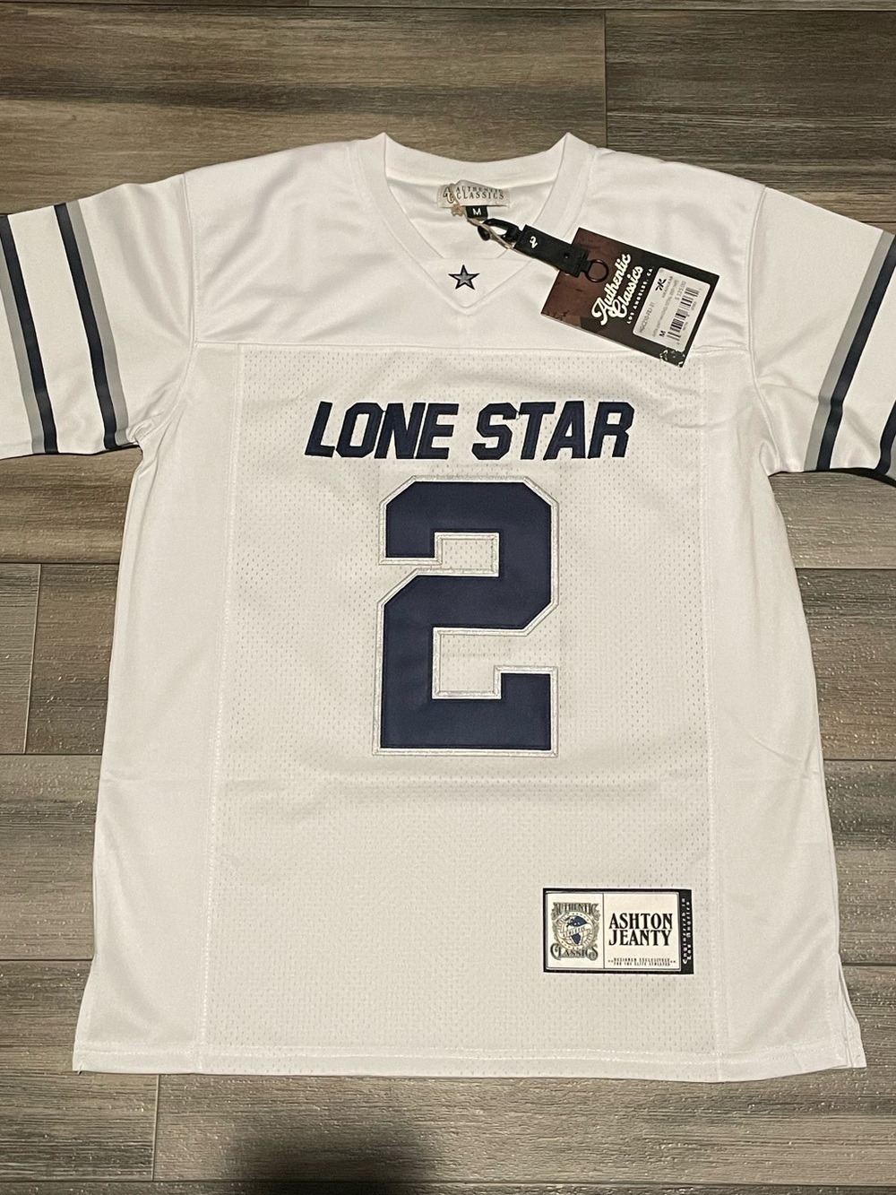 Ashton Jeanty Lone Star White Number 2 a high school Football Jersey